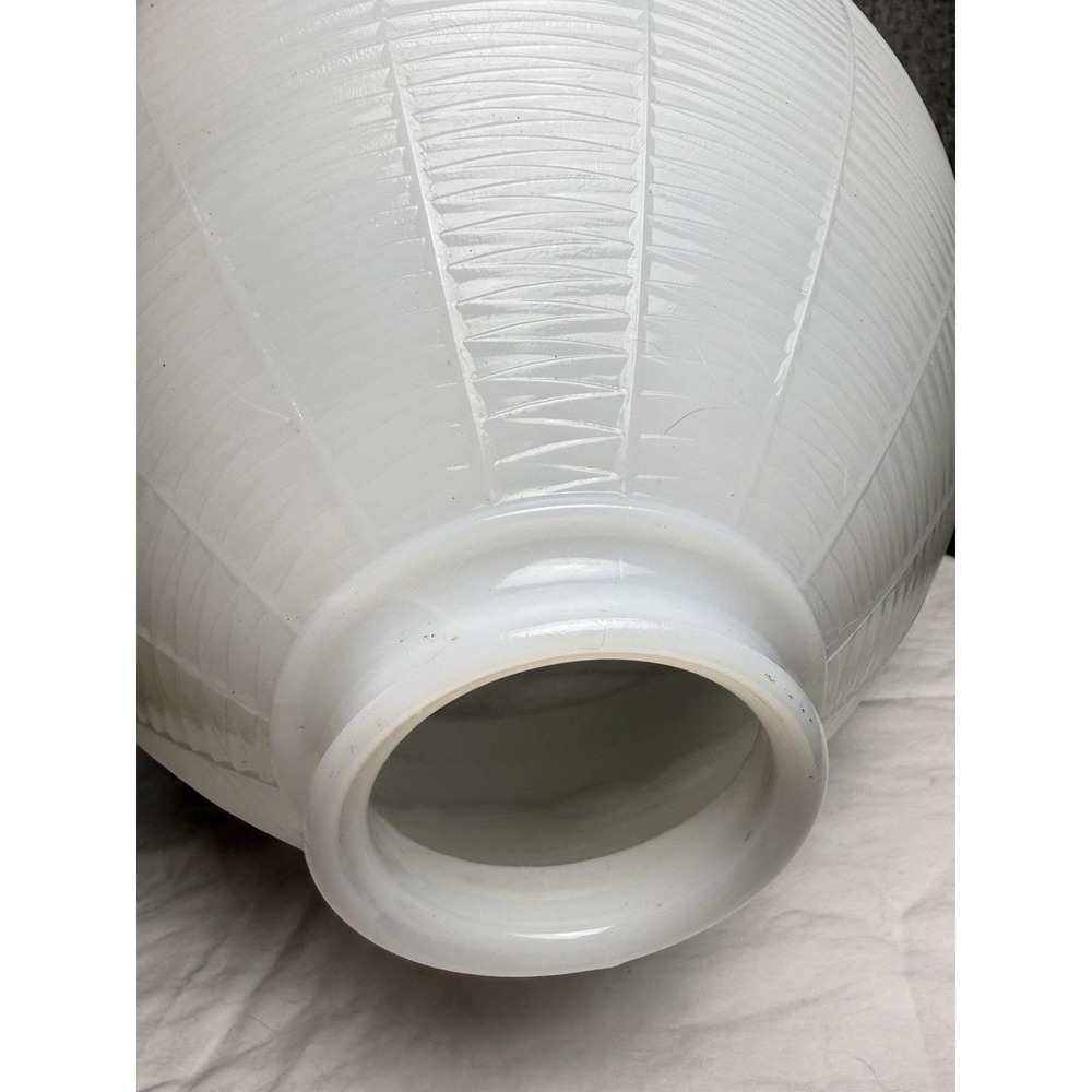 Vintage MCM 10" Honeycomb White Milk Glass Light Diffuser Torchiere Lamp Shade - Picture 5 of 7